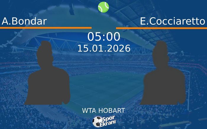 15 Ocak 2026 A.Bondar vs E.Cocciaretto maçı Hangi Kanalda Saat Kaçta Yayınlanacak? 15 Ocak 2026 A.Bondar vs E.Cocciaretto maçı Hangi Kanalda Saat Kaçta Yayınlanacak?