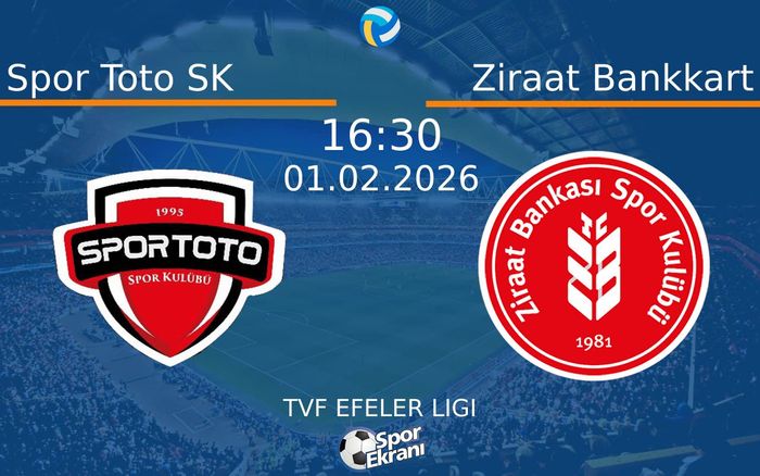 01 Şubat 2026 Spor Toto SK vs Ziraat Bankkart maçı Hangi Kanalda Saat Kaçta Yayınlanacak? 01 Şubat 2026 Spor Toto SK vs Ziraat Bankkart maçı Hangi Kanalda Saat Kaçta Yayınlanacak?