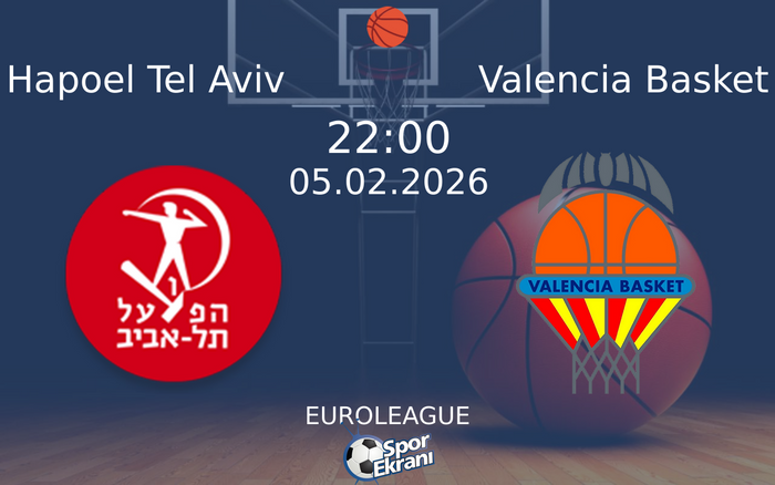 05 Şubat 2026 Hapoel Tel Aviv vs Valencia Basket maçı Hangi Kanalda Saat Kaçta Yayınlanacak?