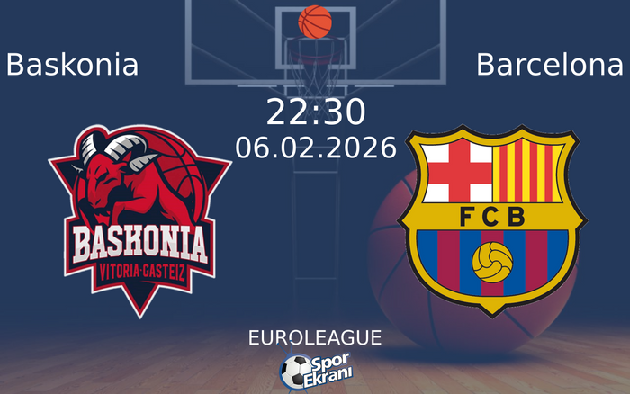 06 Şubat 2026 Baskonia vs Barcelona maçı Hangi Kanalda Saat Kaçta Yayınlanacak?