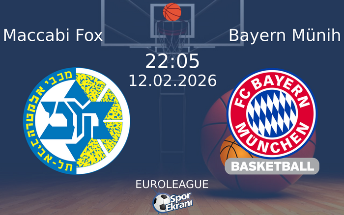 12 Şubat 2026 Maccabi Fox vs Bayern Münih maçı Hangi Kanalda Saat Kaçta Yayınlanacak?