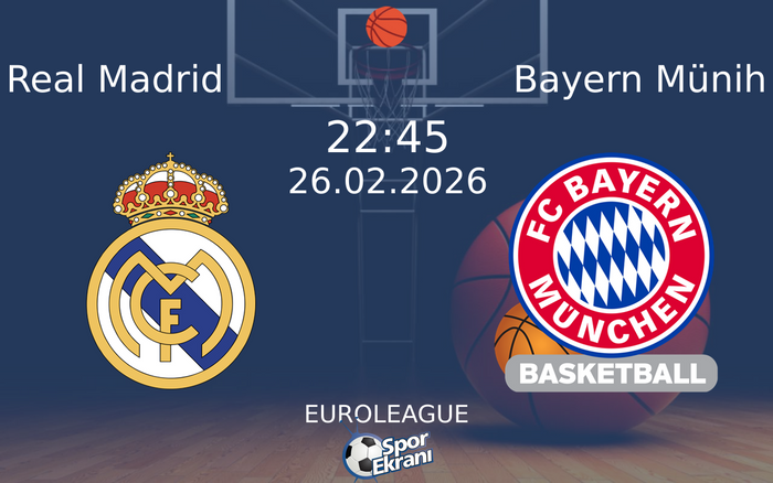 26 Şubat 2026 Real Madrid vs Bayern Münih maçı Hangi Kanalda Saat Kaçta Yayınlanacak?