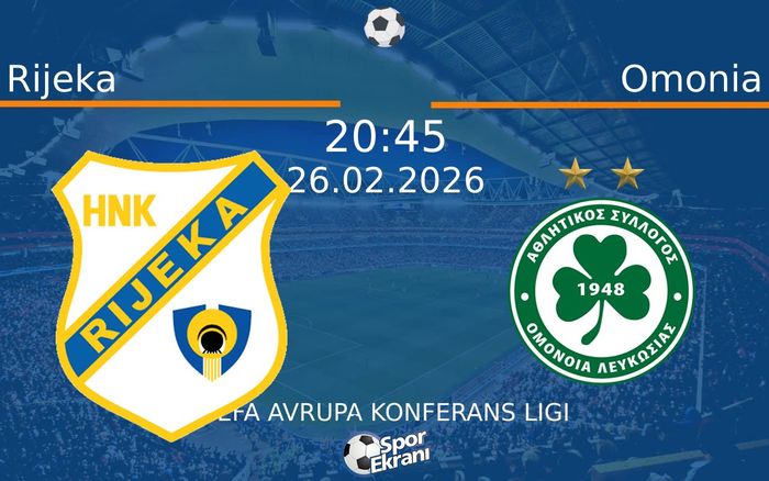 26 Şubat 2026 Rijeka vs Omonia maçı Hangi Kanalda Saat Kaçta Yayınlanacak? 26 Şubat 2026 Rijeka vs Omonia maçı Hangi Kanalda Saat Kaçta Yayınlanacak?