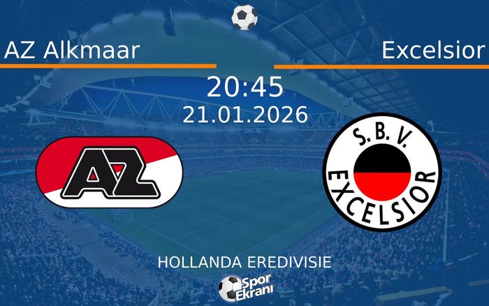 21 Ocak 2026 AZ Alkmaar vs Excelsior maçı Hangi Kanalda Saat Kaçta Yayınlanacak?