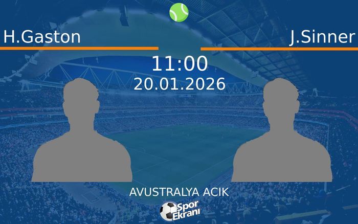 20 Ocak 2026 H.Gaston vs J.Sinner maçı Hangi Kanalda Saat Kaçta Yayınlanacak?