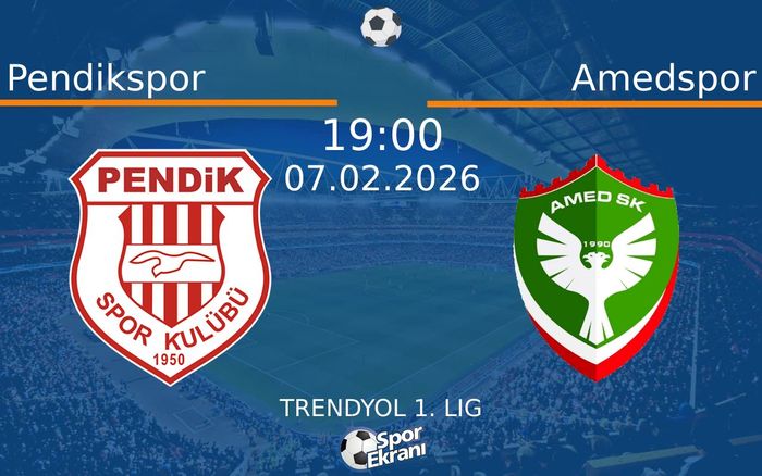 07 Şubat 2026 Pendikspor vs Amedspor maçı Hangi Kanalda Saat Kaçta Yayınlanacak?
