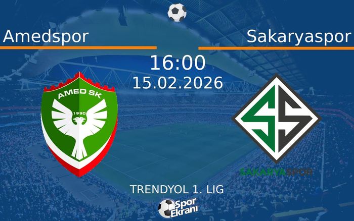 15 Şubat 2026 Amedspor vs Sakaryaspor maçı Hangi Kanalda Saat Kaçta Yayınlanacak? 15 Şubat 2026 Amedspor vs Sakaryaspor maçı Hangi Kanalda Saat Kaçta Yayınlanacak?