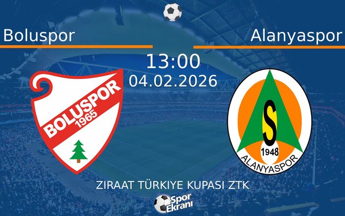 04 Şubat 2026 Boluspor vs Alanyaspor maçı Hangi Kanalda Saat Kaçta Yayınlanacak?