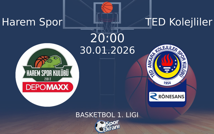 30 Ocak 2026 Harem Spor vs TED Kolejliler maçı Hangi Kanalda Saat Kaçta Yayınlanacak? 30 Ocak 2026 Harem Spor vs TED Kolejliler maçı Hangi Kanalda Saat Kaçta Yayınlanacak?