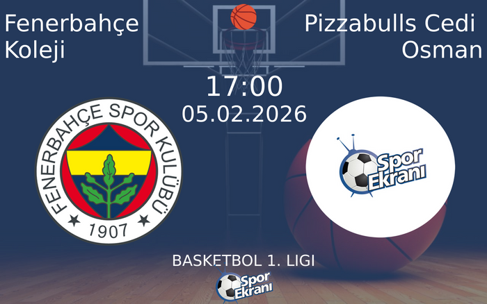 05 Şubat 2026 Fenerbahçe Koleji vs Pizzabulls Cedi Osman maçı Hangi Kanalda Saat Kaçta Yayınlanacak? 05 Şubat 2026 Fenerbahçe Koleji vs Pizzabulls Cedi Osman maçı Hangi Kanalda Saat Kaçta Yayınlanacak?
