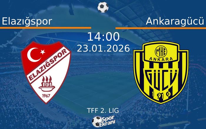 23 Ocak 2026 Elazığspor vs Ankaragücü maçı Hangi Kanalda Saat Kaçta Yayınlanacak?