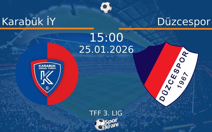 25 Ocak 2026 Karabük İY vs Düzcespor maçı Hangi Kanalda Saat Kaçta Yayınlanacak? 25 Ocak 2026 Karabük İY vs Düzcespor maçı Hangi Kanalda Saat Kaçta Yayınlanacak?