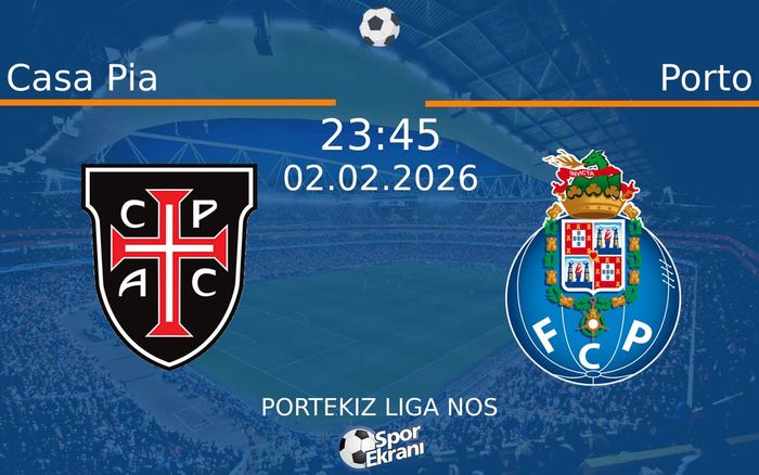02 Şubat 2026 Casa Pia vs Porto maçı Hangi Kanalda Saat Kaçta Yayınlanacak?