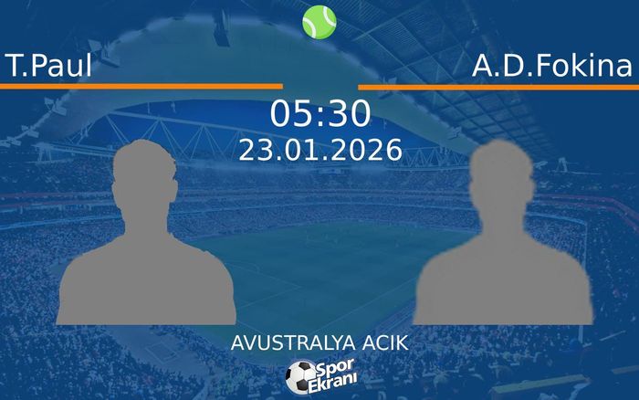 23 Ocak 2026 T.Paul vs A.D.Fokina maçı Hangi Kanalda Saat Kaçta Yayınlanacak?