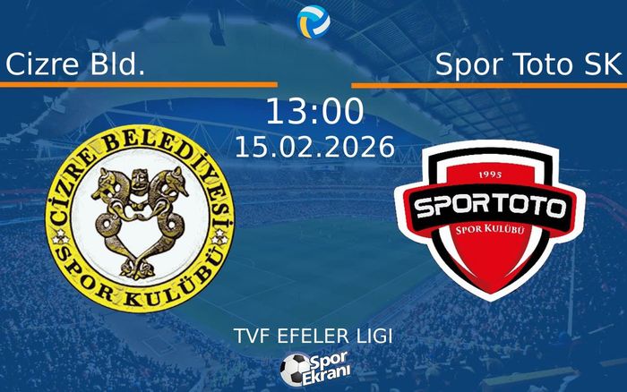 15 Şubat 2026 Cizre Bld. vs Spor Toto SK maçı Hangi Kanalda Saat Kaçta Yayınlanacak? 15 Şubat 2026 Cizre Bld. vs Spor Toto SK maçı Hangi Kanalda Saat Kaçta Yayınlanacak?