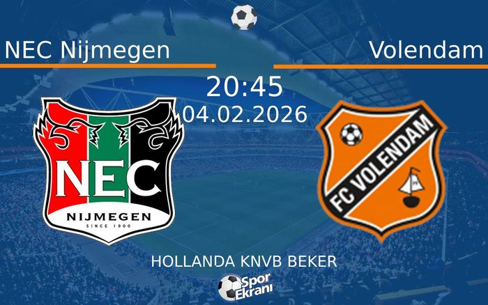 04 Şubat 2026 NEC Nijmegen vs Volendam maçı Hangi Kanalda Saat Kaçta Yayınlanacak? 04 Şubat 2026 NEC Nijmegen vs Volendam maçı Hangi Kanalda Saat Kaçta Yayınlanacak?