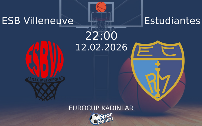 12 Şubat 2026 ESB Villeneuve vs Estudiantes maçı Hangi Kanalda Saat Kaçta Yayınlanacak?