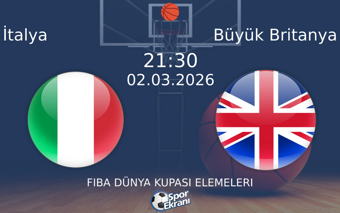 02 Mart 2026 İtalya vs Büyük Britanya maçı Hangi Kanalda Saat Kaçta Yayınlanacak?