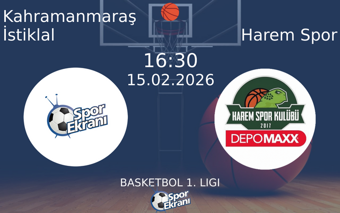 15 Şubat 2026 Kahramanmaraş İstiklal vs Harem Spor maçı Hangi Kanalda Saat Kaçta Yayınlanacak? 15 Şubat 2026 Kahramanmaraş İstiklal vs Harem Spor maçı Hangi Kanalda Saat Kaçta Yayınlanacak?