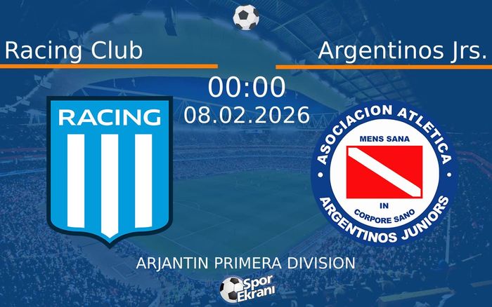 08 Şubat 2026 Racing Club vs Argentinos Jrs. maçı Hangi Kanalda Saat Kaçta Yayınlanacak? 08 Şubat 2026 Racing Club vs Argentinos Jrs. maçı Hangi Kanalda Saat Kaçta Yayınlanacak?