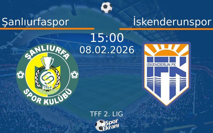 08 Şubat 2026 Şanlıurfaspor vs İskenderunspor maçı Hangi Kanalda Saat Kaçta Yayınlanacak? 08 Şubat 2026 Şanlıurfaspor vs İskenderunspor maçı Hangi Kanalda Saat Kaçta Yayınlanacak?