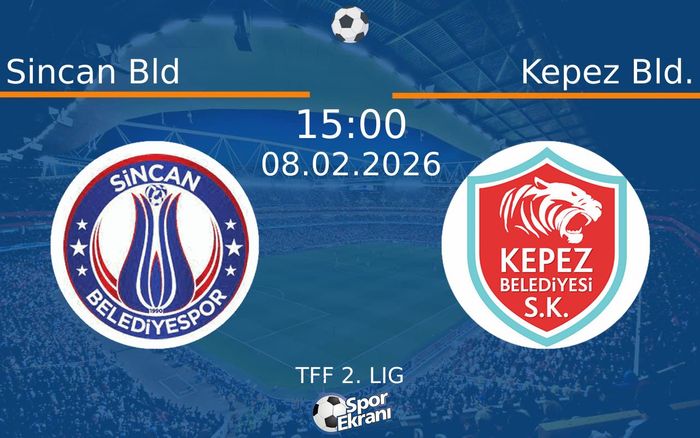 08 Şubat 2026 Sincan Bld vs Kepez Bld. maçı Hangi Kanalda Saat Kaçta Yayınlanacak? 08 Şubat 2026 Sincan Bld vs Kepez Bld. maçı Hangi Kanalda Saat Kaçta Yayınlanacak?
