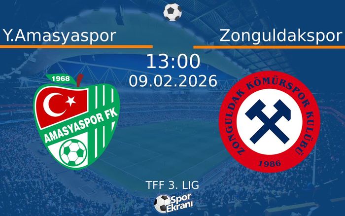 09 Şubat 2026 Y.Amasyaspor vs Zonguldakspor maçı Hangi Kanalda Saat Kaçta Yayınlanacak?