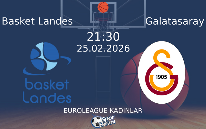 25 Şubat 2026 Basket Landes vs Galatasaray maçı Hangi Kanalda Saat Kaçta Yayınlanacak?