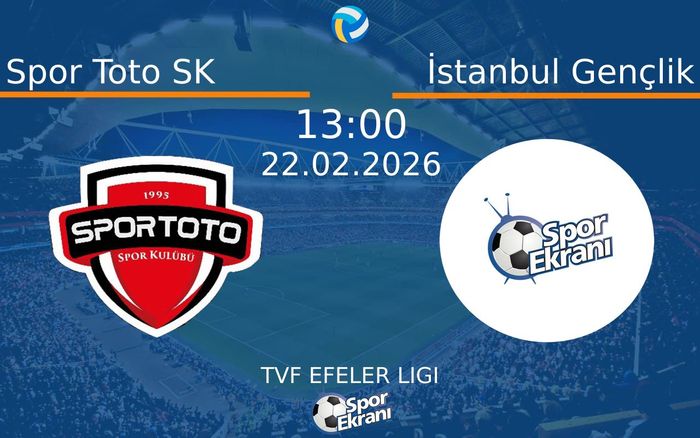 22 Şubat 2026 Spor Toto SK vs İstanbul Gençlik maçı Hangi Kanalda Saat Kaçta Yayınlanacak? 22 Şubat 2026 Spor Toto SK vs İstanbul Gençlik maçı Hangi Kanalda Saat Kaçta Yayınlanacak?