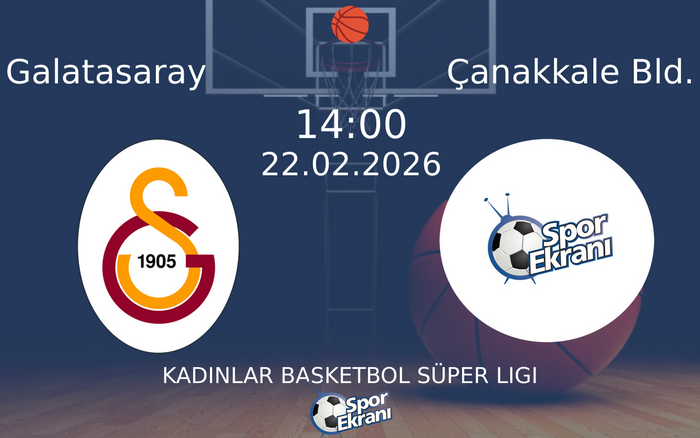 22 Şubat 2026 Galatasaray vs Çanakkale Bld. maçı Hangi Kanalda Saat Kaçta Yayınlanacak?
