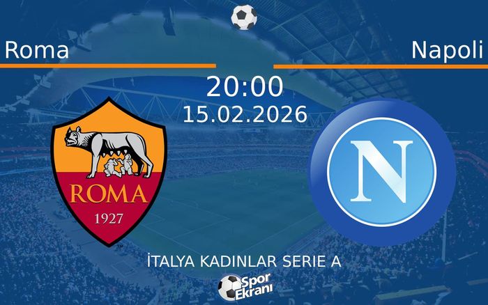 15 Şubat 2026 Roma vs Napoli maçı Hangi Kanalda Saat Kaçta Yayınlanacak? 15 Şubat 2026 Roma vs Napoli maçı Hangi Kanalda Saat Kaçta Yayınlanacak?