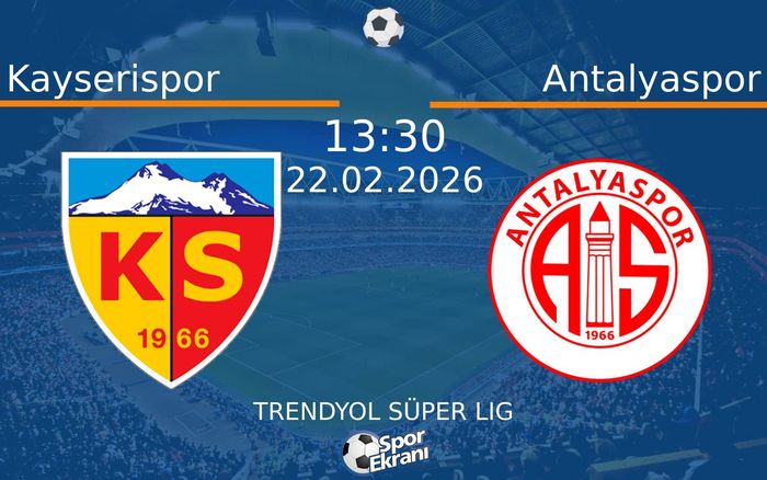 22 Şubat 2026 Kayserispor vs Antalyaspor maçı Hangi Kanalda Saat Kaçta Yayınlanacak?