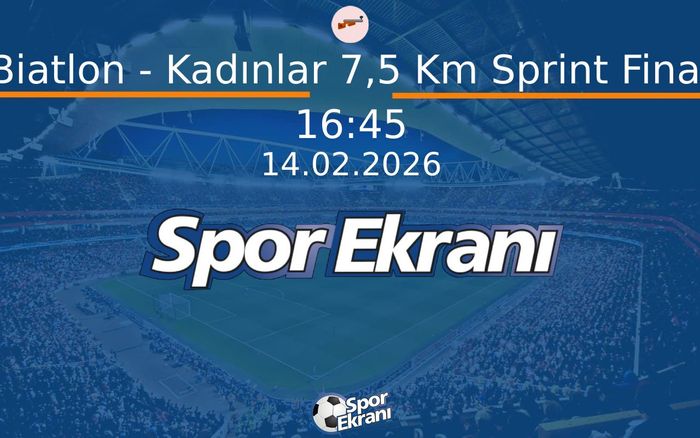 14 Şubat 2026 2026 Milano Cortina Kiş Olimpiyatlari - Biatlon - Kadınlar 7,5 Km Sprint Final Hangi Kanalda Saat Kaçta Yayınlanacak? 14 Şubat 2026 2026 Milano Cortina Kiş Olimpiyatlari - Biatlon - Kadınlar 7,5 Km Sprint Final Hangi Kanalda Saat Kaçta Yayınlanacak?
