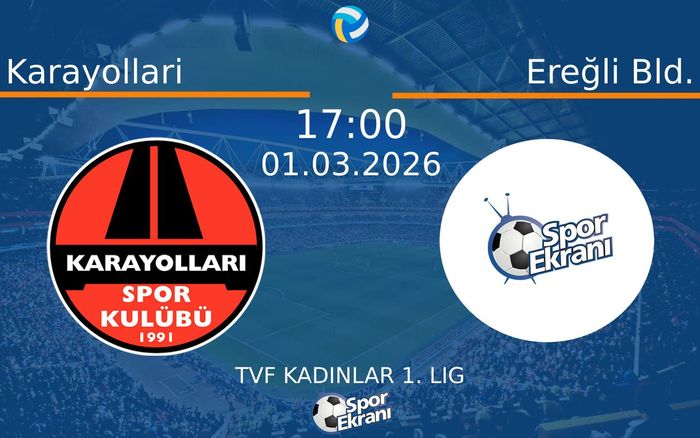 01 Mart 2026 Karayollari vs Ereğli Bld. maçı Hangi Kanalda Saat Kaçta Yayınlanacak? 01 Mart 2026 Karayollari vs Ereğli Bld. maçı Hangi Kanalda Saat Kaçta Yayınlanacak?