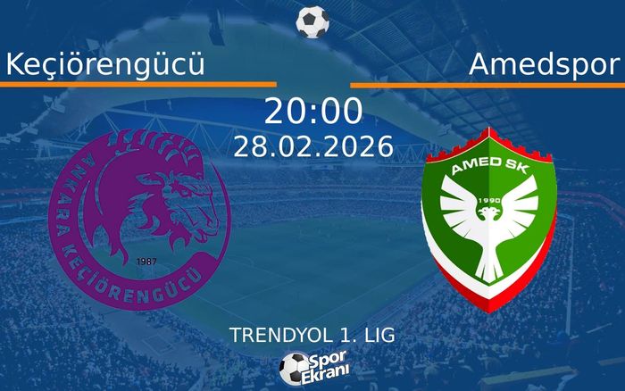 28 Şubat 2026 Keçiörengücü vs Amedspor maçı Hangi Kanalda Saat Kaçta Yayınlanacak? 28 Şubat 2026 Keçiörengücü vs Amedspor maçı Hangi Kanalda Saat Kaçta Yayınlanacak?