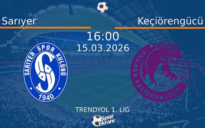 15 Mart 2026 Sarıyer vs Keçiörengücü maçı Hangi Kanalda Saat Kaçta Yayınlanacak?