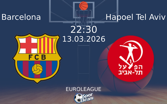 13 Mart 2026 Barcelona vs Hapoel Tel Aviv maçı Hangi Kanalda Saat Kaçta Yayınlanacak?