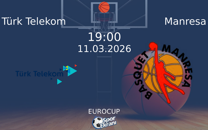 11 Mart 2026 Türk Telekom vs Manresa maçı Hangi Kanalda Saat Kaçta Yayınlanacak?