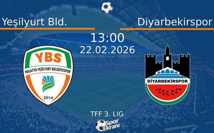 22 Şubat 2026 Yeşilyurt Bld. vs Diyarbekirspor maçı Hangi Kanalda Saat Kaçta Yayınlanacak?