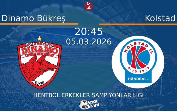 05 Mart 2026 Dinamo Bükreş vs Kolstad maçı Hangi Kanalda Saat Kaçta Yayınlanacak? 05 Mart 2026 Dinamo Bükreş vs Kolstad maçı Hangi Kanalda Saat Kaçta Yayınlanacak?