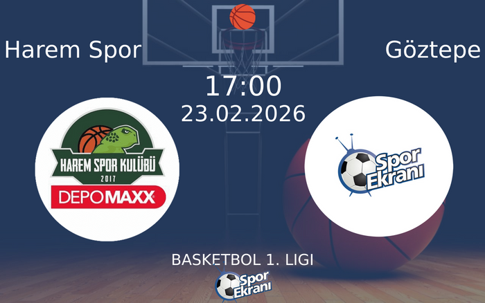 23 Şubat 2026 Harem Spor vs Göztepe maçı Hangi Kanalda Saat Kaçta Yayınlanacak? 23 Şubat 2026 Harem Spor vs Göztepe maçı Hangi Kanalda Saat Kaçta Yayınlanacak?