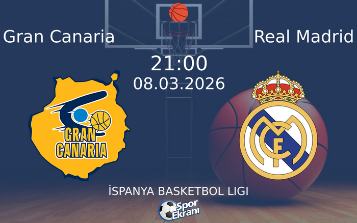 08 Mart 2026 Gran Canaria vs Real Madrid maçı Hangi Kanalda Saat Kaçta Yayınlanacak? 08 Mart 2026 Gran Canaria vs Real Madrid maçı Hangi Kanalda Saat Kaçta Yayınlanacak?