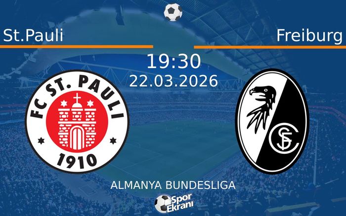 22 Mart 2026 St.Pauli vs Freiburg maçı Hangi Kanalda Saat Kaçta Yayınlanacak? 22 Mart 2026 St.Pauli vs Freiburg maçı Hangi Kanalda Saat Kaçta Yayınlanacak?