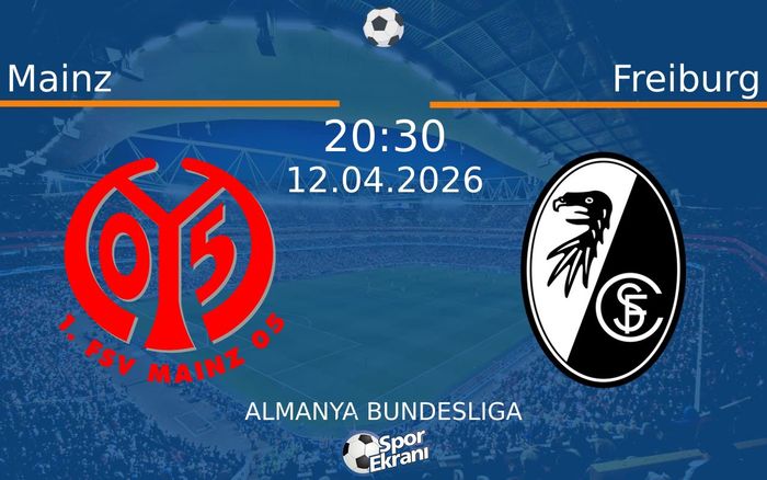 12 Nisan 2026 Mainz vs Freiburg maçı Hangi Kanalda Saat Kaçta Yayınlanacak? 12 Nisan 2026 Mainz vs Freiburg maçı Hangi Kanalda Saat Kaçta Yayınlanacak?