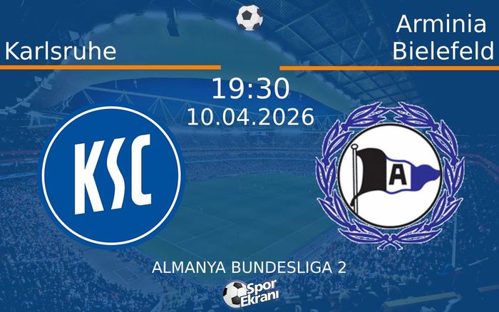 10 Nisan 2026 Karlsruhe vs Arminia Bielefeld maçı Hangi Kanalda Saat Kaçta Yayınlanacak? 10 Nisan 2026 Karlsruhe vs Arminia Bielefeld maçı Hangi Kanalda Saat Kaçta Yayınlanacak?