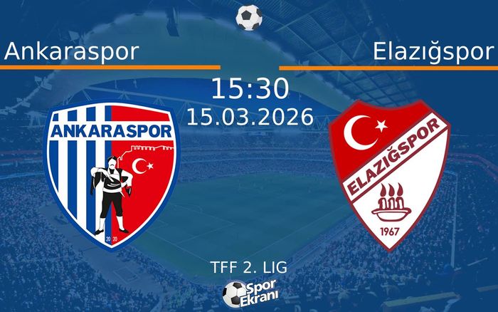 15 Mart 2026 Ankaraspor vs Elazığspor maçı Hangi Kanalda Saat Kaçta Yayınlanacak?