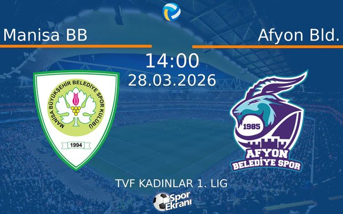 28 Mart 2026 Manisa BB vs Afyon Bld. maçı Hangi Kanalda Saat Kaçta Yayınlanacak?