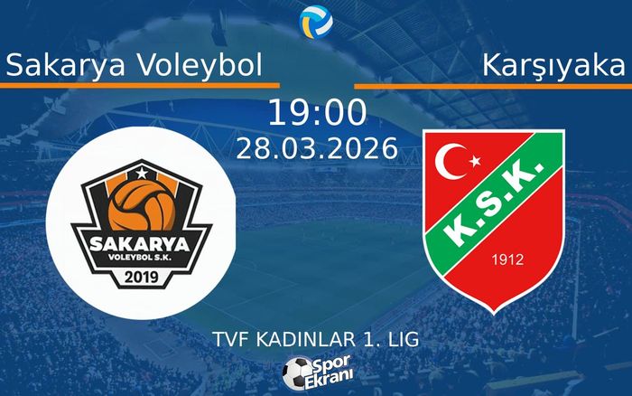28 Mart 2026 Sakarya Voleybol vs Karşıyaka maçı Hangi Kanalda Saat Kaçta Yayınlanacak? 28 Mart 2026 Sakarya Voleybol vs Karşıyaka maçı Hangi Kanalda Saat Kaçta Yayınlanacak?