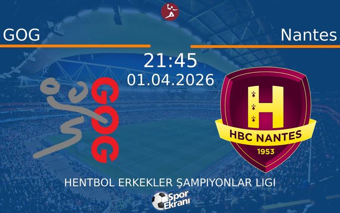 01 Nisan 2026 GOG vs Nantes maçı Hangi Kanalda Saat Kaçta Yayınlanacak? 01 Nisan 2026 GOG vs Nantes maçı Hangi Kanalda Saat Kaçta Yayınlanacak?