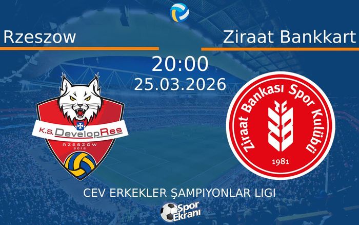 25 Mart 2026 Rzeszow vs Ziraat Bankkart maçı Hangi Kanalda Saat Kaçta Yayınlanacak? 25 Mart 2026 Rzeszow vs Ziraat Bankkart maçı Hangi Kanalda Saat Kaçta Yayınlanacak?